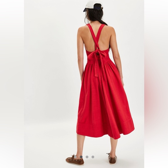 Free People Red Midi Dress - Picture 5 of 8